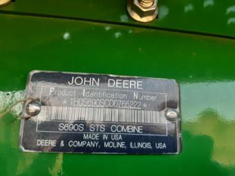 Комбайн John Deere S690, 2014 р.в foto 25