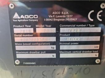 Комбайн Massey Ferguson MF 7370 Beta 2018 р.в, жниварка AGCO  Power Flow 7,75, трансортний візок foto 23